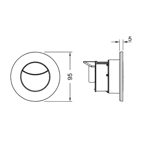 Панель смыва пневматическая Tece TECEflushpoint 9240982 цвет хром - фото 2