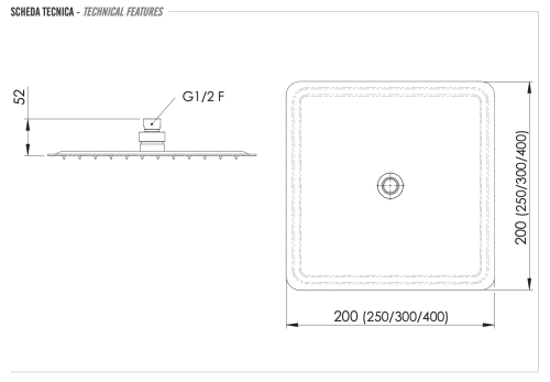 Верхний душ Remer 357UFD30X хром - фото 2