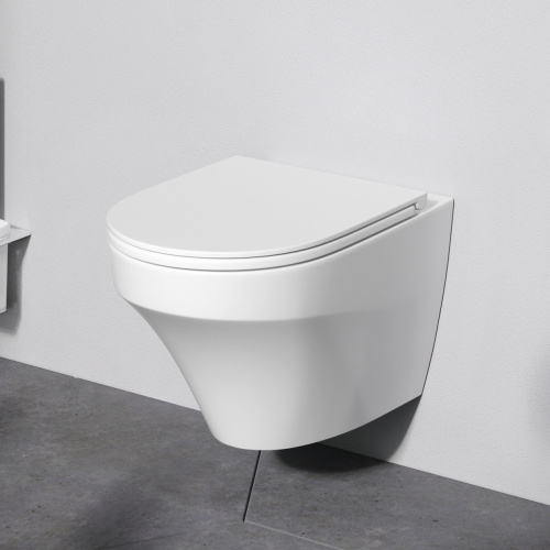 Чаша унитаза подвесная Am.Pm Inspire C501700WH цвет белый глянцевый без сиденья безободковая душевой смыв