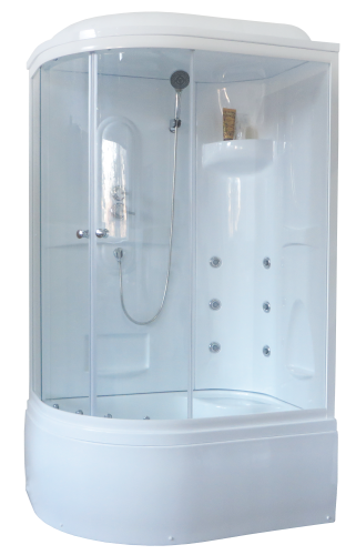 Душевая кабина Royal Bath ВК RB8120BK2-T-R 120х80 асимметричная с крышей ориентация правая
