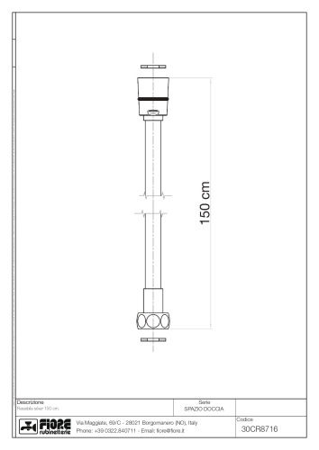 Душевой шланг Fiore Shower 30NN8716 цвет черный матовый - фото 2