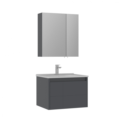 Тумба с раковиной Orka Likya 5002493 65х50х46 цвет антрацит матовый - фото 2