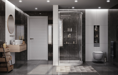 Душевой уголок Ambassador Kingston 14011104 90х90 стекло прозрачное профиль хром глянцевый без поддона - фото 5