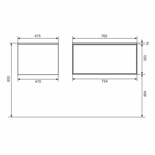 Тумба с раковиной Uperwood Parma Premium 39330205463 77х48х37 цвет белый матовый - фото 2