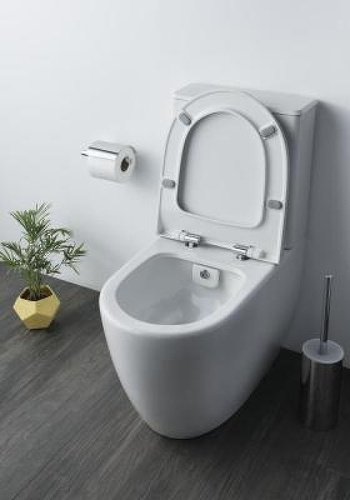 Унитаз напольный с бачком Vitra Sento 9830B003-7204 белый с сиденьем микролифт смыв торнадо - фото 2