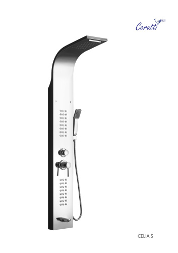 Душевая панель Cerutti SPA CT10403 прямоугольная настенная - фото 2