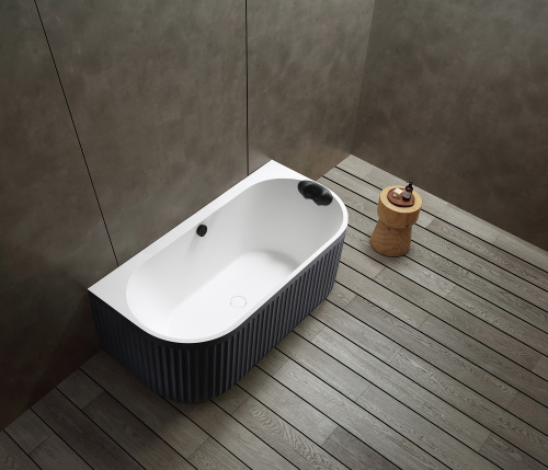 Ванна из искусственного камня Abber Leipzig AM9916BW 170х80 пристенная овальная с каркасом - фото 2