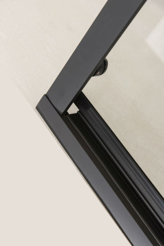 Душевая дверь Orange E02-120TB 121х190 стекло прозрачное профиль черный - фото 5