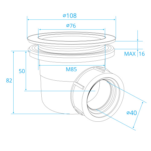Сифон для душевого поддона RGW 502411101-03 - фото 3