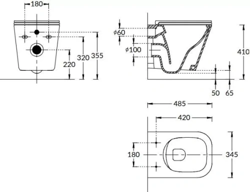 Унитаз подвесной Kerama Marazzi GEOMETRICA CU.wc.02 белый - фото 2