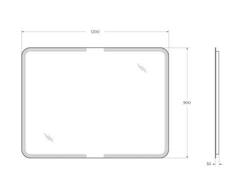 Зеркало в ванную Cezares 54353 120х90 - фото 5