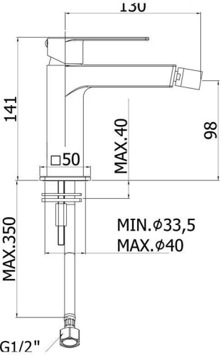 Смеситель Paffoni Tango TA131CR на биде хром - фото 2