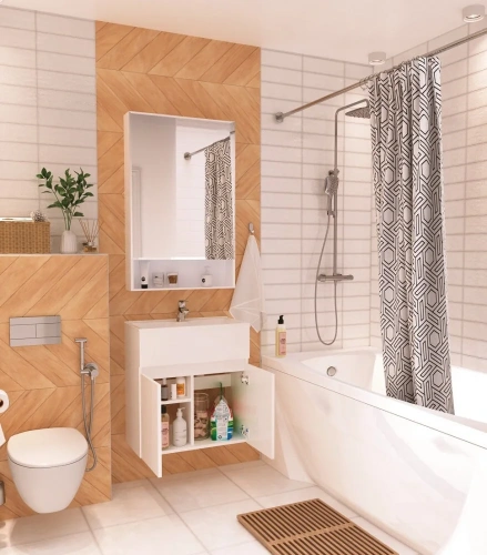 Тумба с раковиной 1MarKa Mira У75328 60х30х65 подвесная цвет белый - фото 5