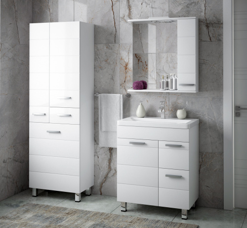 Шкаф-пенал Corozo Денвер SP-00000535 60х29х187 цвет белый - фото 3