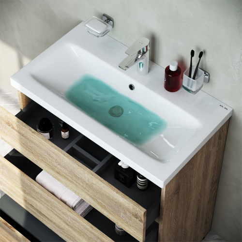 Тумба под раковину Am.Pm Gem S M91FSX0752OF 75х43х81 напольная цвет светлый дуб - фото 5