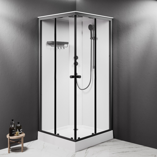 Душевая кабина Am.Pm X-Joy W94C-403-090BT 90х90 квадратная без крыши ориентация универсальная