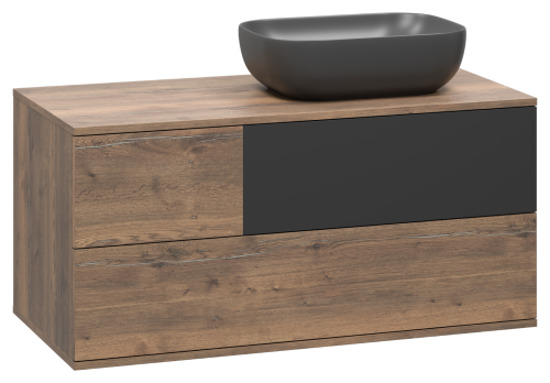 Тумба под раковину Misty Коломбо П-Кол-01100-074ПП 100х48х48 подвесная цвет серый/коричневый - фото 5