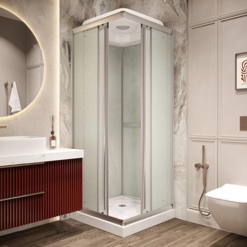 Душевая кабина Parly Frost FQ811 80х80 квадратная с крышей ориентация универсальная - фото 2