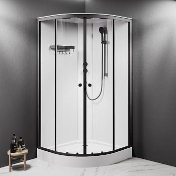 Душевая кабина Am.Pm X-Joy W94C-401-100BT 100х100 четверть круга без крыши ориентация универсальная