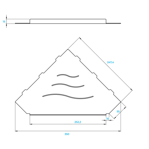 Полка в ванную комнату RGW  49279913-01 - фото 4