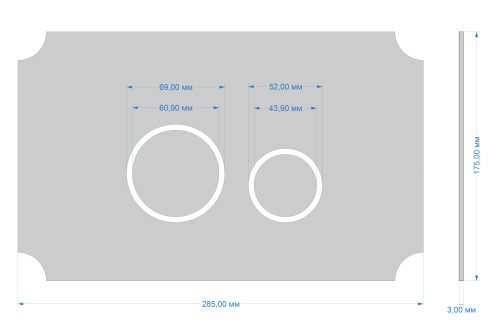 Клавиша смыва механическая KK POL AQUAFIORI VINTAGE 350/AFV/077-10-00 цвет белый матовый - фото 2