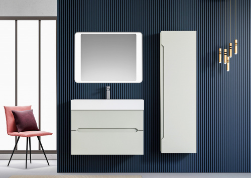 Шкаф-пенал Orka Malta 3001297 40х27х138 подвесной цвет серый матовый - фото 2