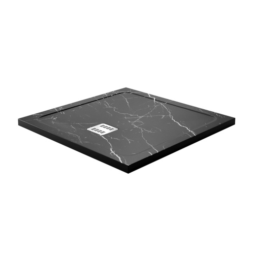 Душевой поддон WasserKRAFT Neime 19T 19T03 90х90 искусственный камень черный - фото 2