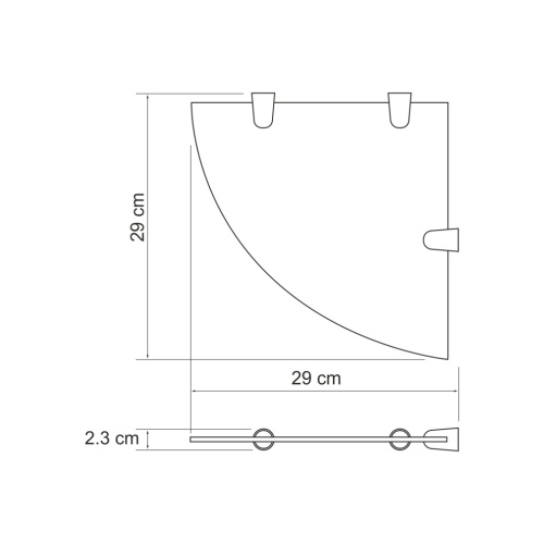 Полка в ванную комнату WasserKRAFT 533B - фото 2