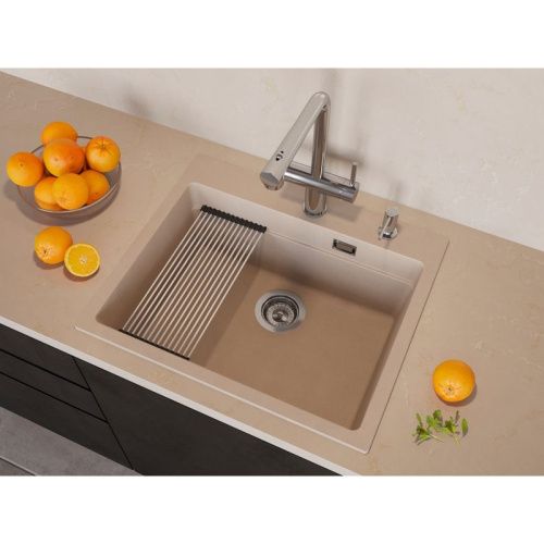 Кухонная мойка Grandex Aqua 500503 60х51 цвет бежевый поверхность матовая - фото 4