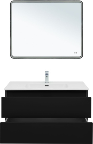 Тумба под раковину Aquanet Вега 2.0 00337945 99х46х50 подвесная цвет синий - фото 3