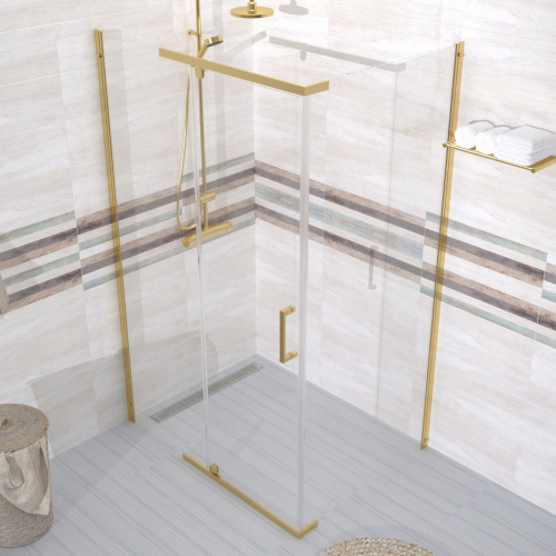 Душевой уголок Тритон Терра-Голд Щ0000073934 120х90 стекло прозрачное профиль хром без поддона - фото 5