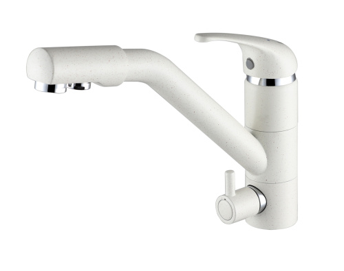 Смеситель для кухни Paulmark HESSEN He213017-331 на раковину белый