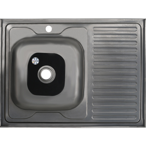 Кухонная мойка Melana 072 t R (*20) 80х60 цвет хром поверхность глянцевая - фото 3