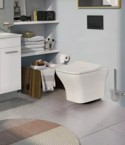 Чаша унитаза подвесная Vitra Zentrum 7484B003-0075 цвет белый без сиденья безободковая каскадный смыв - фото 2