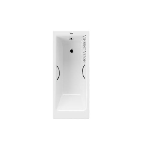 Ванна чугунная Vinsent Veron Tampa VTP1707042H/E60327CH 170х70 пристенная прямоугольная с ножками с ручками