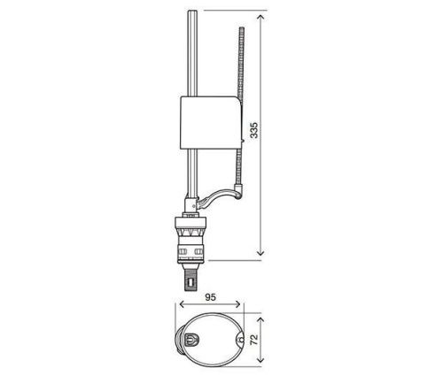 Арматура для бачка унитаза Oli URAL I+UNI BOTTOM 216445 - фото 3
