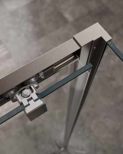 Душевой уголок Cezares MOLVENO MOLVENO-AH-11-160/90-C-GM-IV 160х90 стекло прозрачное профиль оружейная сталь без поддона - фото 3