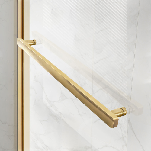 Душевой уголок Vincea Slim Soft VSR-1SS9013CLG 130х90 стекло прозрачное профиль золото брашированное без поддона - фото 2