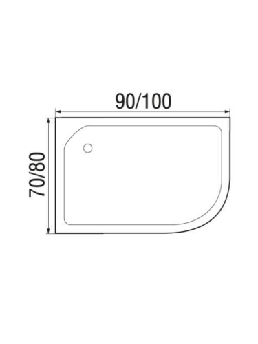 Душевой поддон WEMOR 90/80/24 R (10000006056) 90х80 акрил белый с каркасом - фото 2