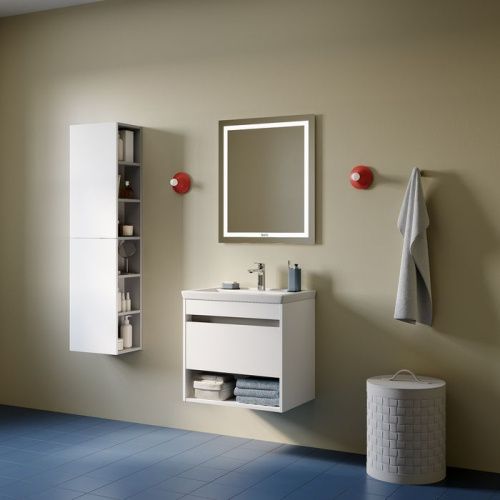 Тумба с раковиной IDDIS Zodiac X ZDX60WNi95K 61х41х60 подвесная цвет белый - фото 4