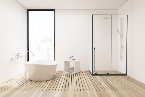 Боковая стенка Allen Brau Fantasy 3.11012.31 80х200 стекло прозрачное профиль черный матовый - фото 3