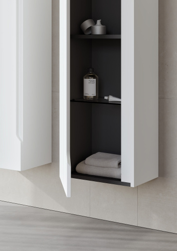 Шкаф-пенал Orka Malta 3001294 40х27х138 подвесной цвет белый матовый - фото 2