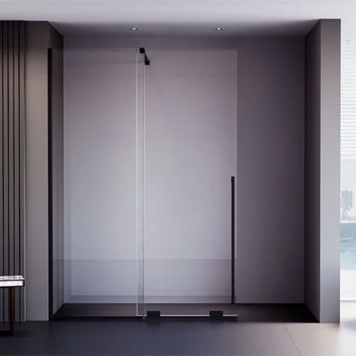 Душевая перегородка Veconi Premium Trento PTDW-50B-120-01-C4 120х200 стекло прозрачное профиль черный матовый - фото 2
