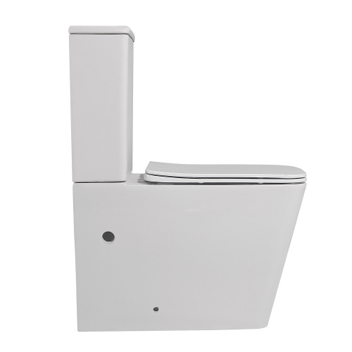 Унитаз напольный с бачком Abber Rechteck AC1210 белый с сиденьем безободковый каскадный смыв - фото 5