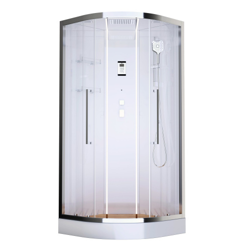 Душевая кабина Acquazzone Alexandra 90 90х90 четверть круга с крышей ориентация универсальная