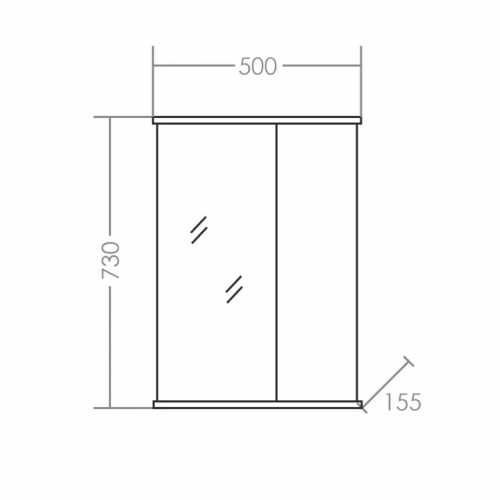 Зеркало-шкаф СанТа Прима 101100 50х16х73 подвесной цвет белый - фото 2