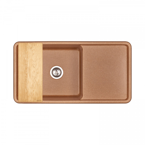 Кухонная мойка Aquaton Беллис 1A725132BS270 97х51 цвет коричневый - фото 2