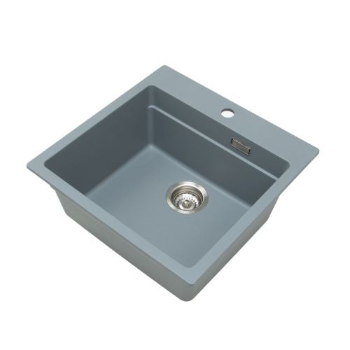 Кухонная мойка Grandex Aqua 500402 51х51 цвет серый поверхность матовая - фото 2