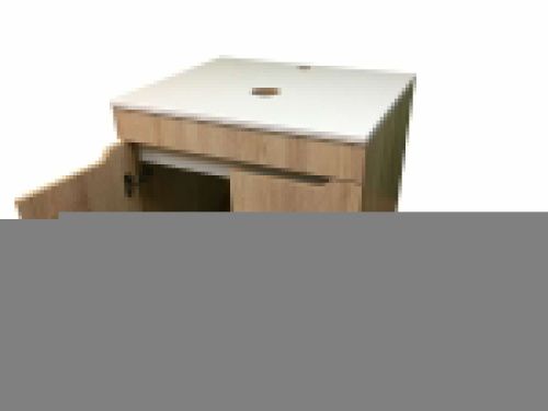 Тумба под раковину Sintesi STL.W7021 60х60 подвесная цвет коричневый - фото 2