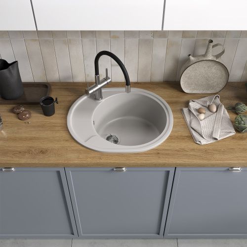 Смеситель для кухни Reflexion Lago RX9902SS на мойку серый - фото 5